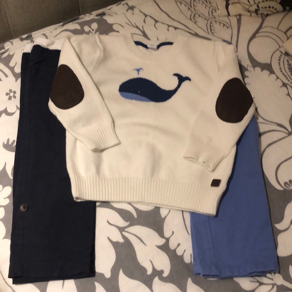 Janie and Jack lot, 2 pants and a sweater sz 2T